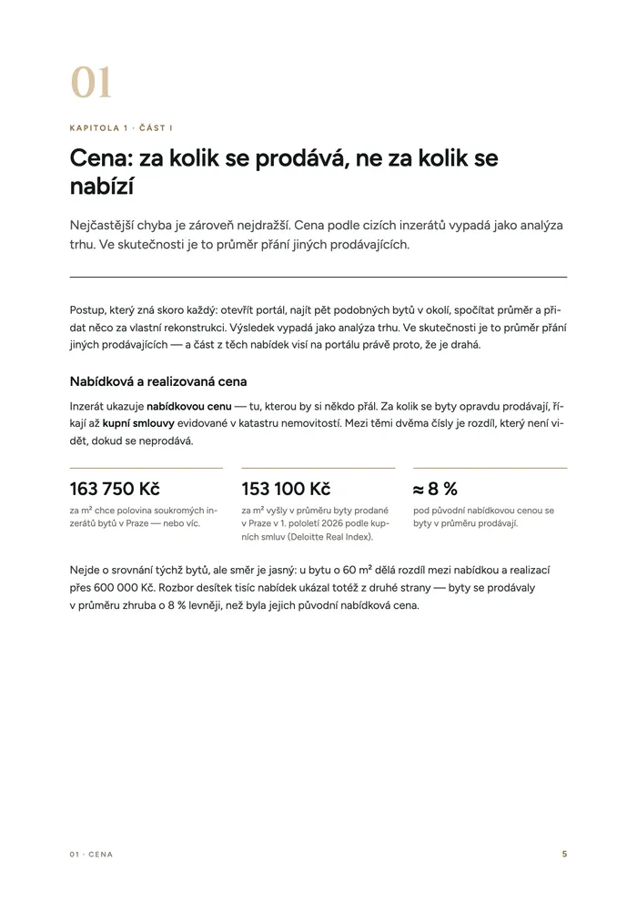 Ukázka strany e-booku: Kapitola 1 — Cena